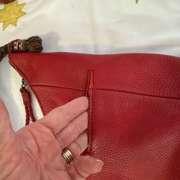 The SAK red leather bag handbag purse - Picture 3 of 5